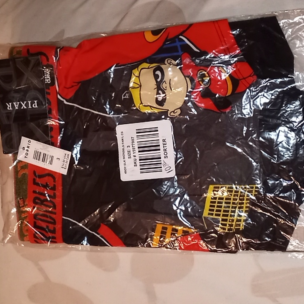 BOYSHORT PANTY - COTTON INCREDIBLES BLACK